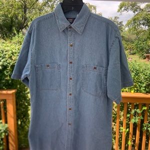 Men’s Faded Glory Short Jean Polo Down Sz. Sm